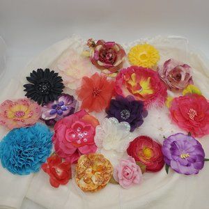 20 Pcs - Assorted High Quality Hand Flower, Size: 2-5 Inch